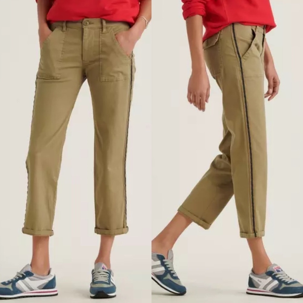 Lucky Brand Green Utility Boyfriend Cropped Pants
